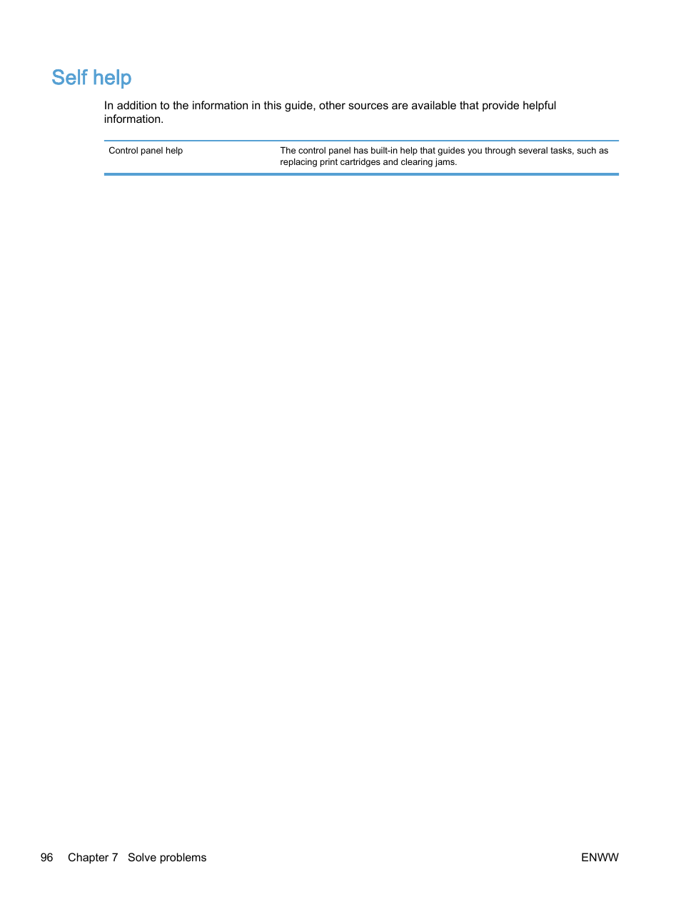 Self help | HP Color LaserJet Enterprise M750 Printer series User Manual | Page 106 / 134