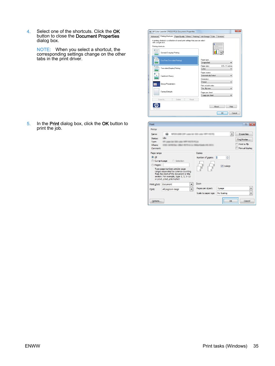 HP Color LaserJet Enterprise M750 Printer series User Manual | Page 45 / 134