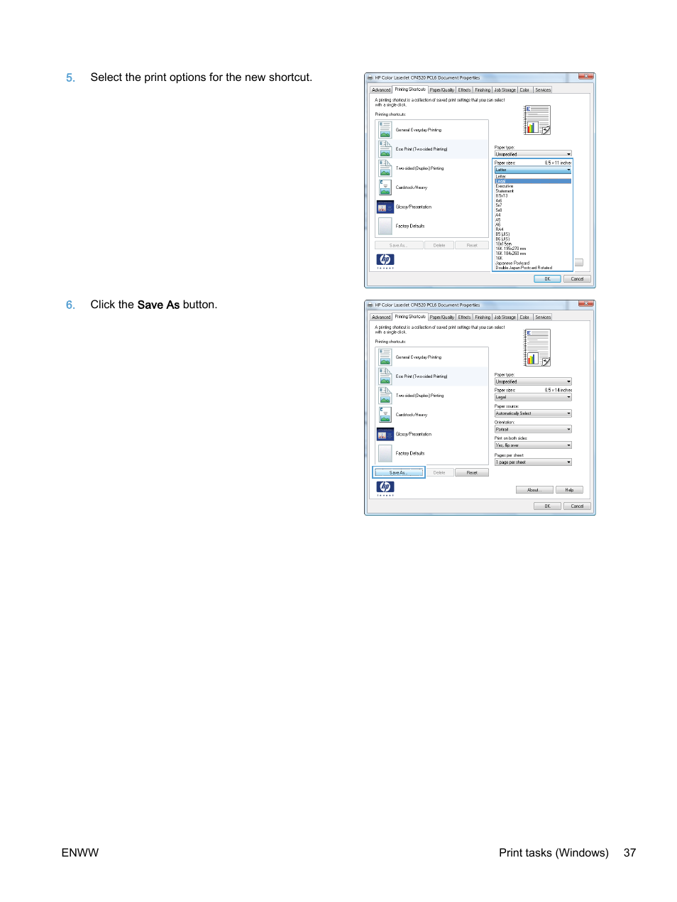 HP Color LaserJet Enterprise M750 Printer series User Manual | Page 47 / 134