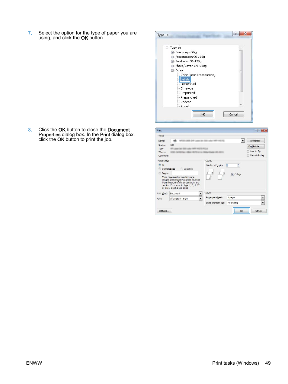 HP Color LaserJet Enterprise M750 Printer series User Manual | Page 59 / 134