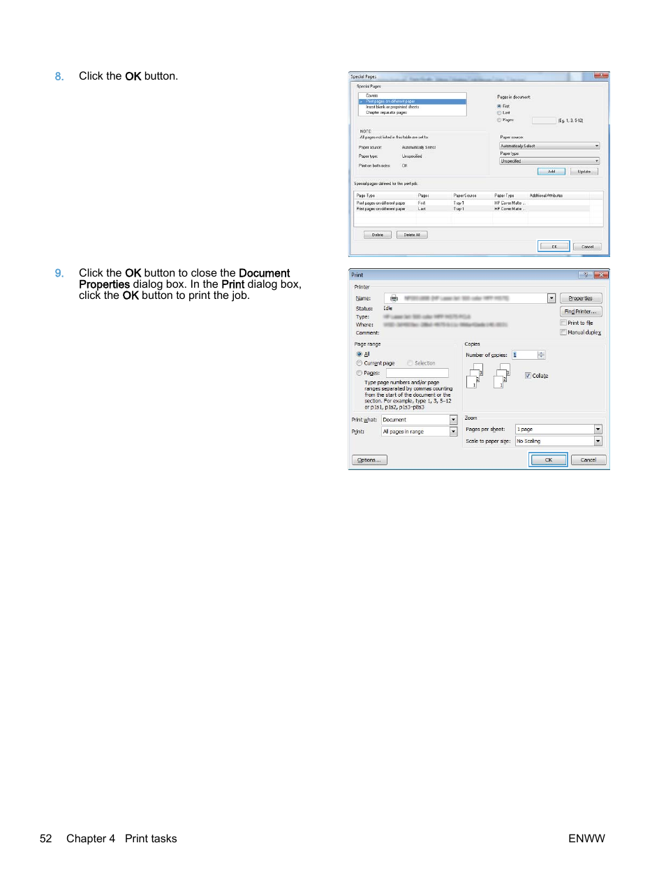 HP Color LaserJet Enterprise M750 Printer series User Manual | Page 62 / 134