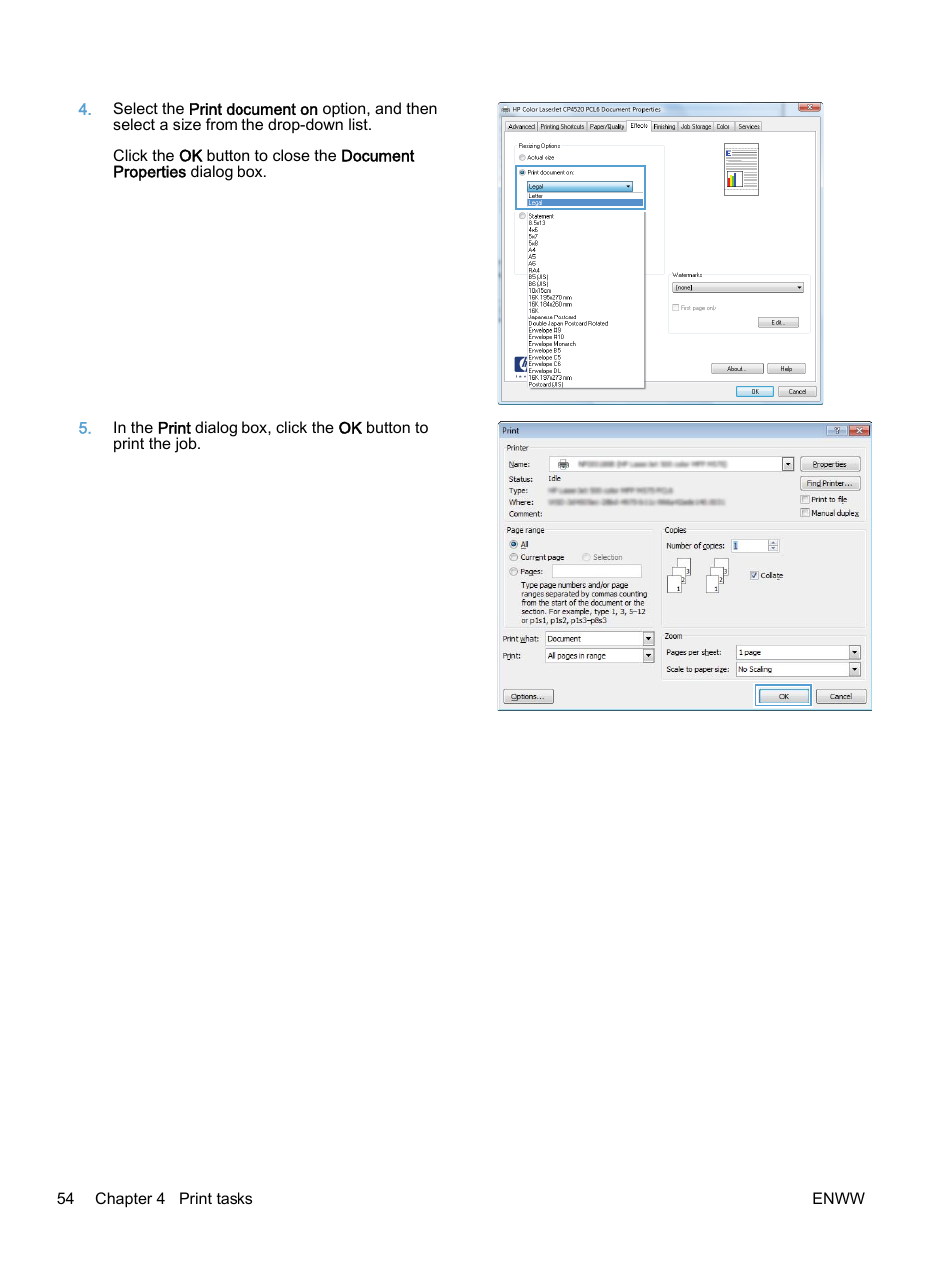 HP Color LaserJet Enterprise M750 Printer series User Manual | Page 64 / 134