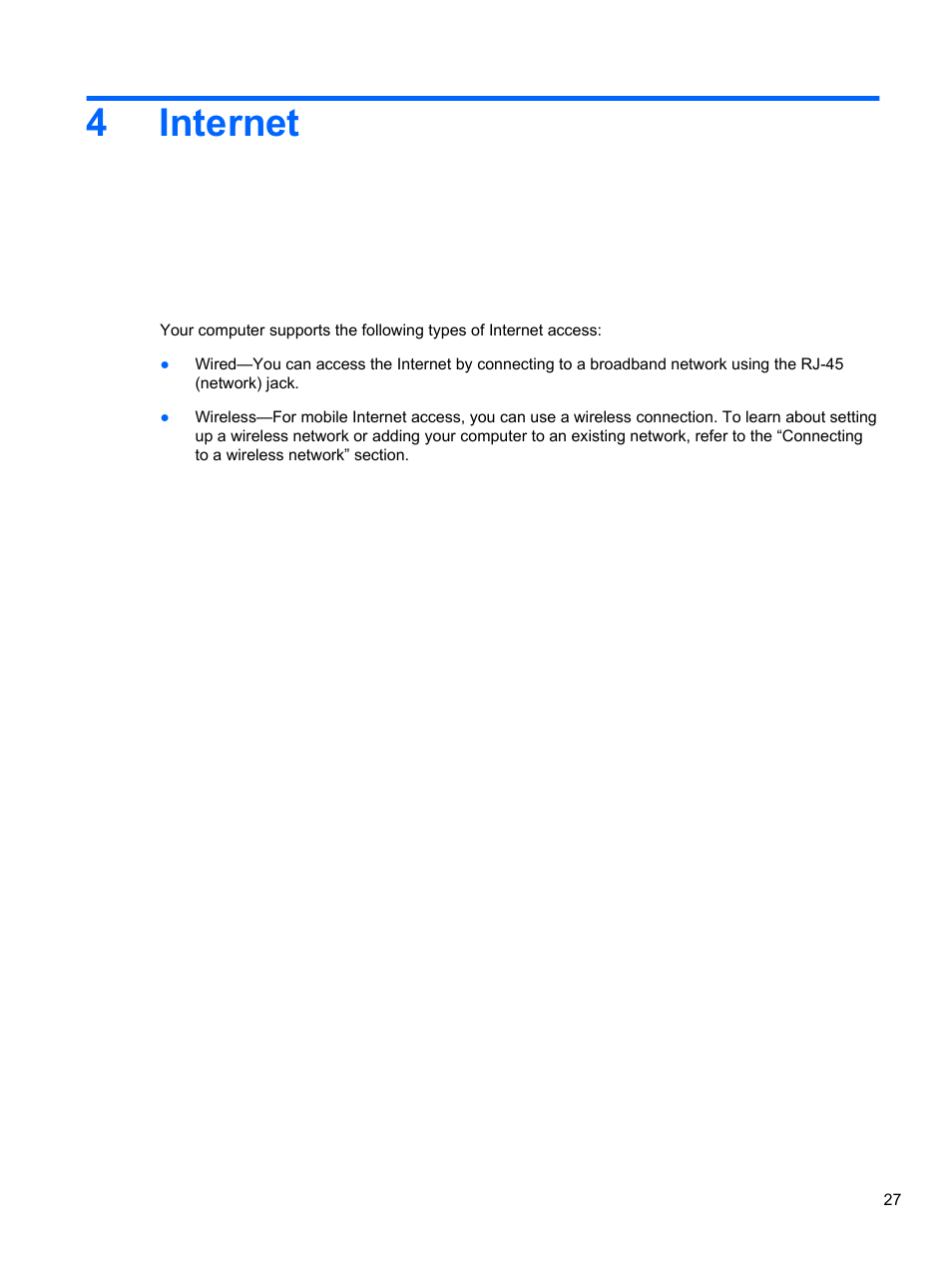 Internet, 4 internet, 4internet | HP Mini 2102 User Manual | Page 35 / 88