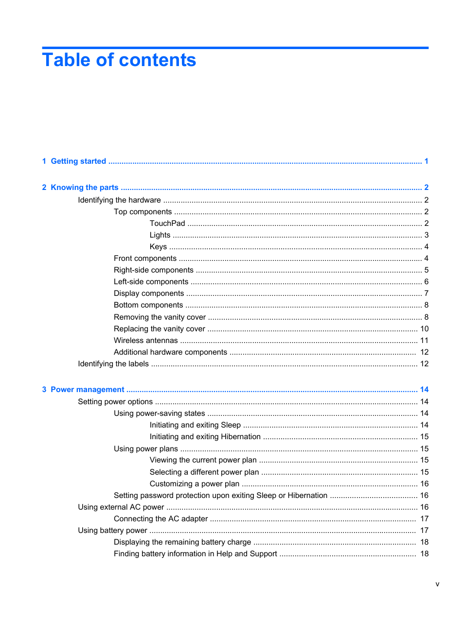HP Mini 2102 User Manual | Page 5 / 88