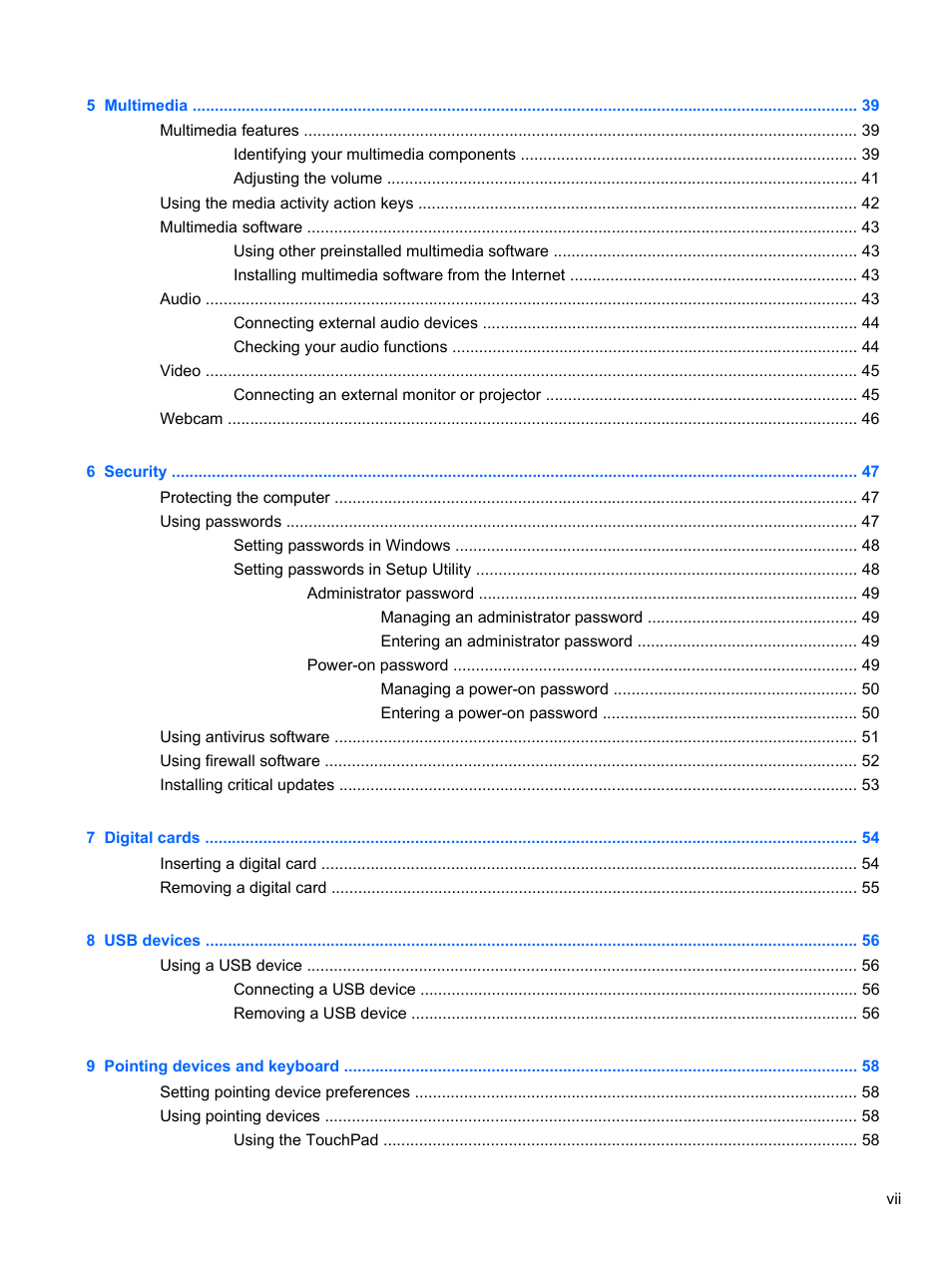 HP Mini 2102 User Manual | Page 7 / 88