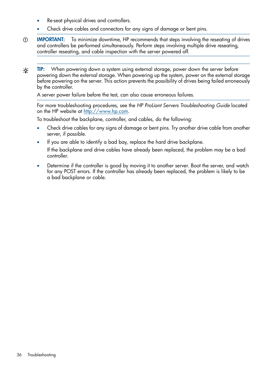 HP Insight Diagnostics Software User Manual | Page 36 / 43