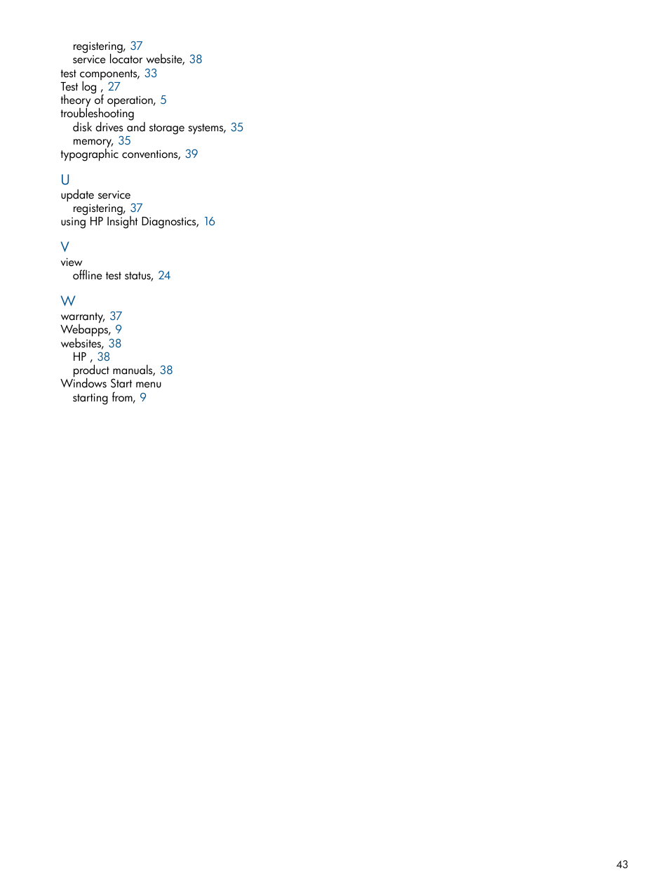 HP Insight Diagnostics Software User Manual | Page 43 / 43