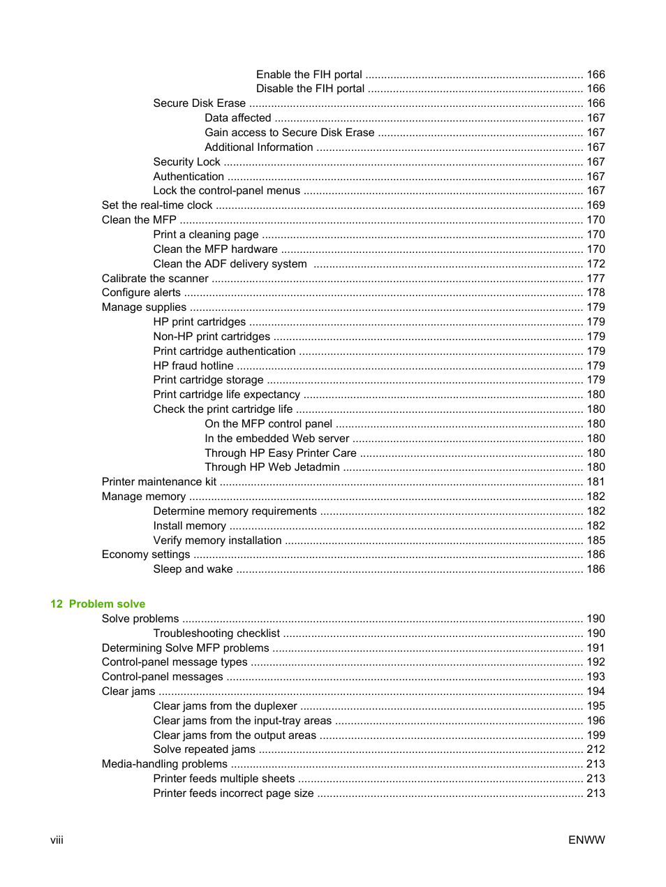 HP LaserJet M9040M9050 Multifunction Printer series User Manual | Page 10 / 288