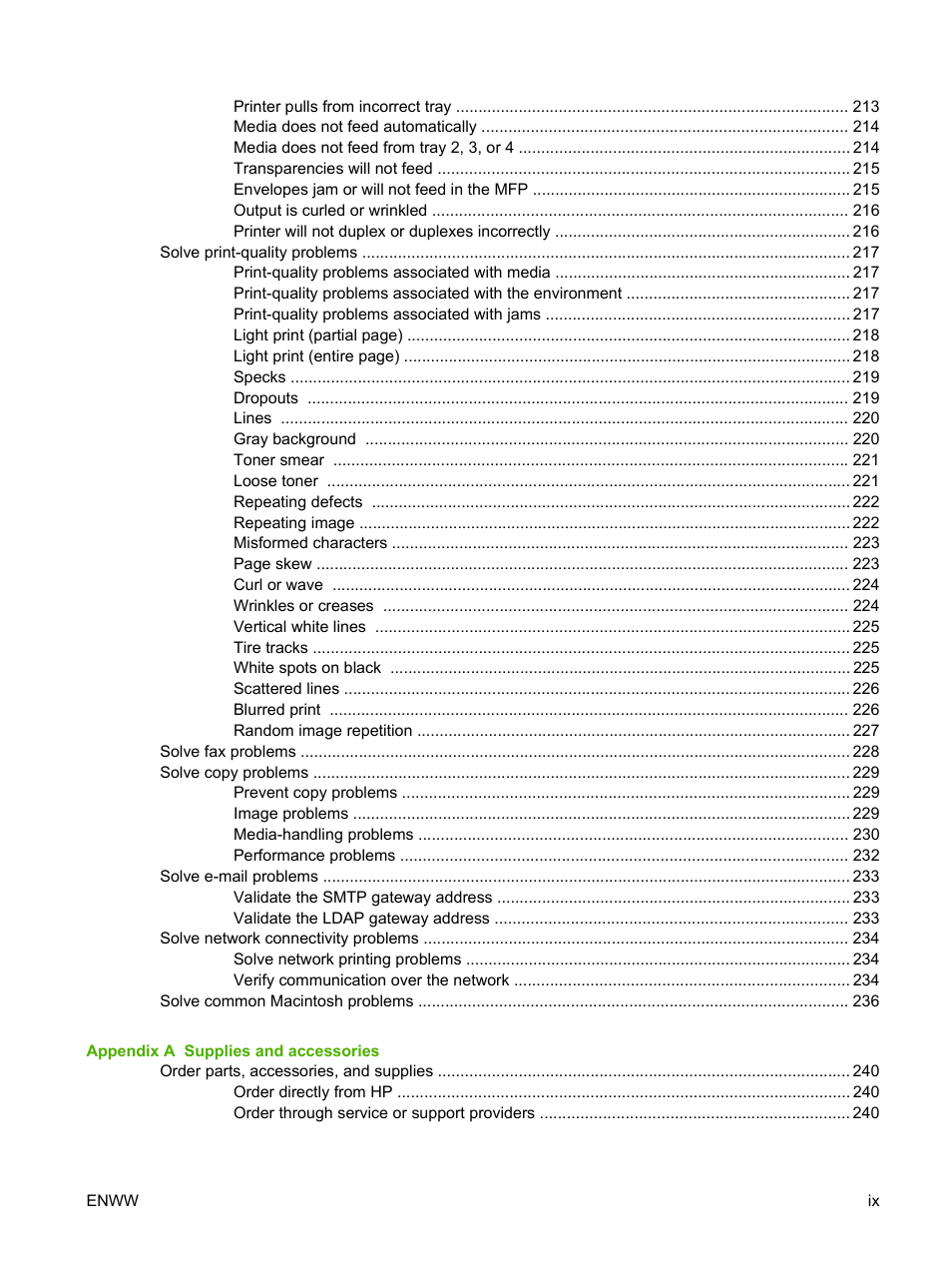 HP LaserJet M9040M9050 Multifunction Printer series User Manual | Page 11 / 288