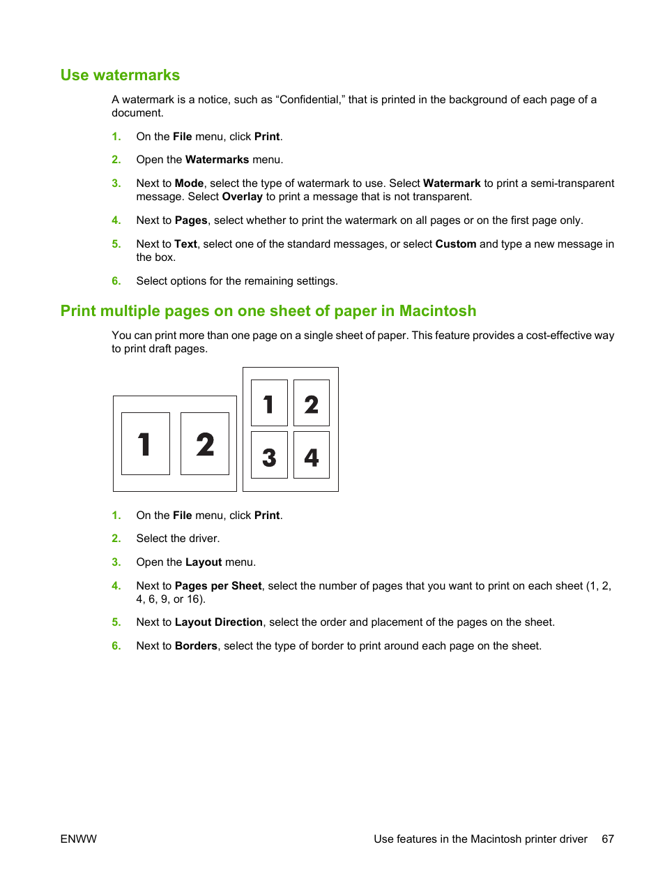 Use watermarks | HP LaserJet M9040M9050 Multifunction Printer series User Manual | Page 81 / 288