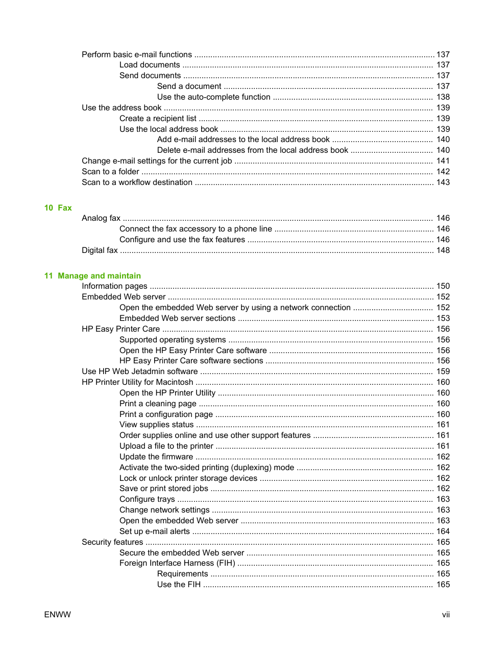 HP LaserJet M9040M9050 Multifunction Printer series User Manual | Page 9 / 288