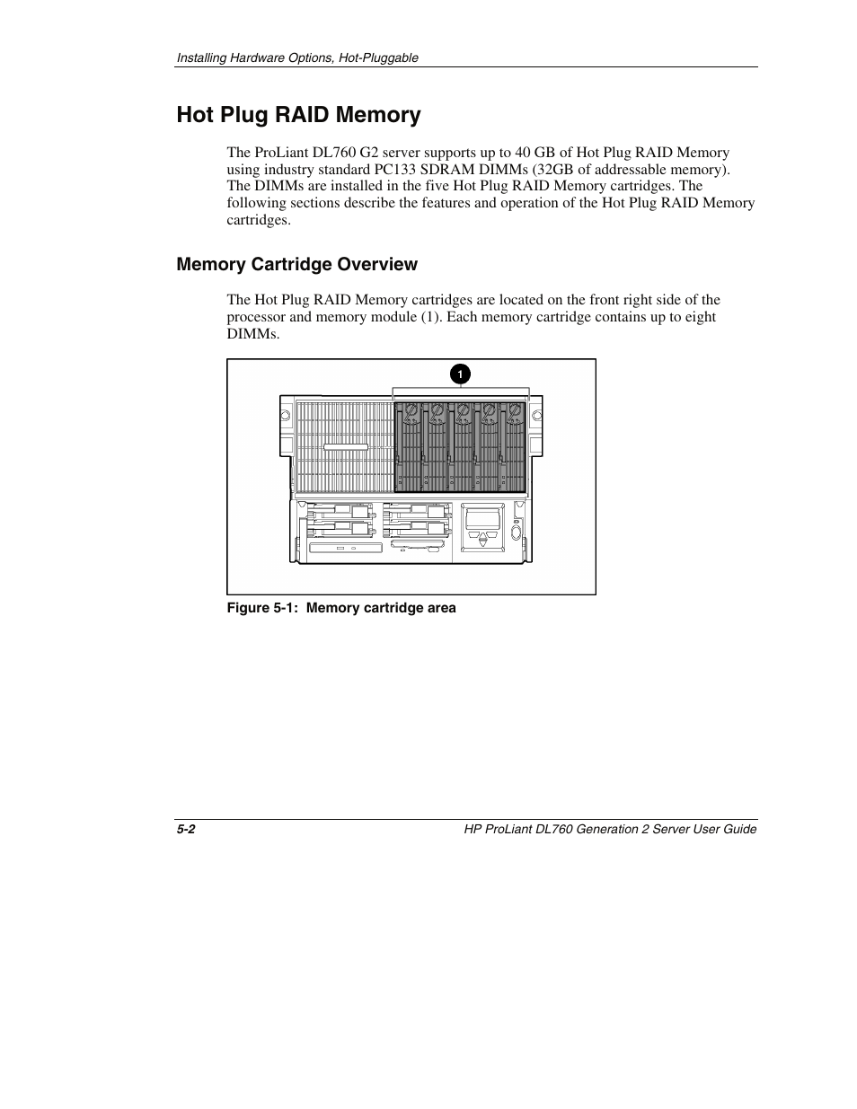 Hot plug raid memory, Memory cartridge overview, Hot plug raid memory -2 | Memory cartridge overview -2 | HP ProLiant DL760 G2 Server User Manual | Page 117 / 299