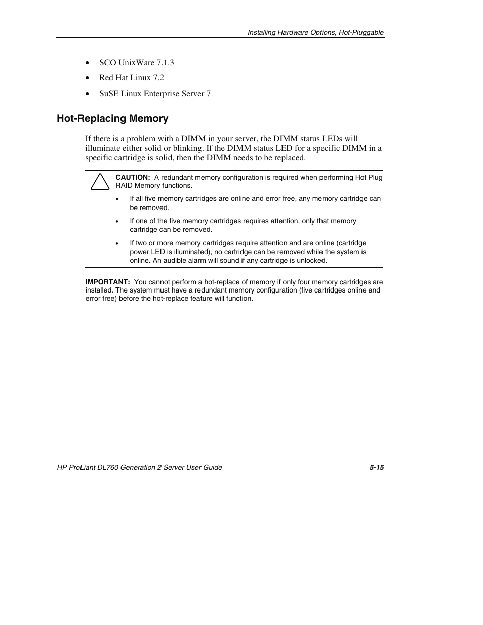 Hot-replacing memory, Hot-replacing memory -15 | HP ProLiant DL760 G2 Server User Manual | Page 130 / 299