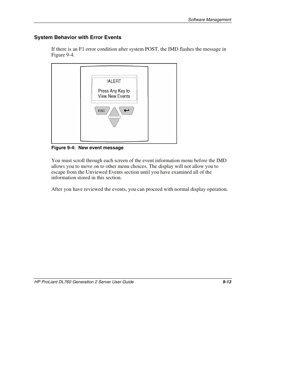 System behavior with error events | HP ProLiant DL760 G2 Server User Manual | Page 232 / 299