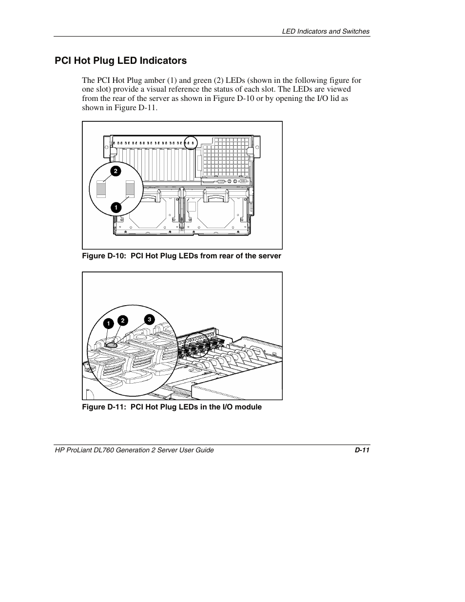 Pci hot plug led indicators | HP ProLiant DL760 G2 Server User Manual | Page 264 / 299