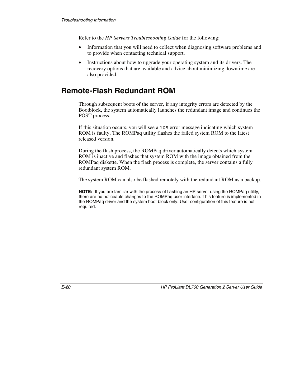 Remote-flash redundant rom | HP ProLiant DL760 G2 Server User Manual | Page 288 / 299