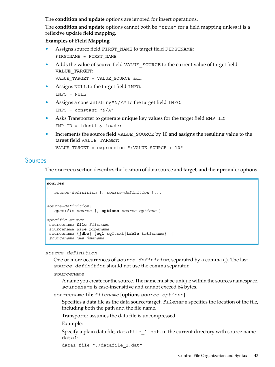 Sources | HP Neoview Release 2.4 Software User Manual | Page 43 / 124