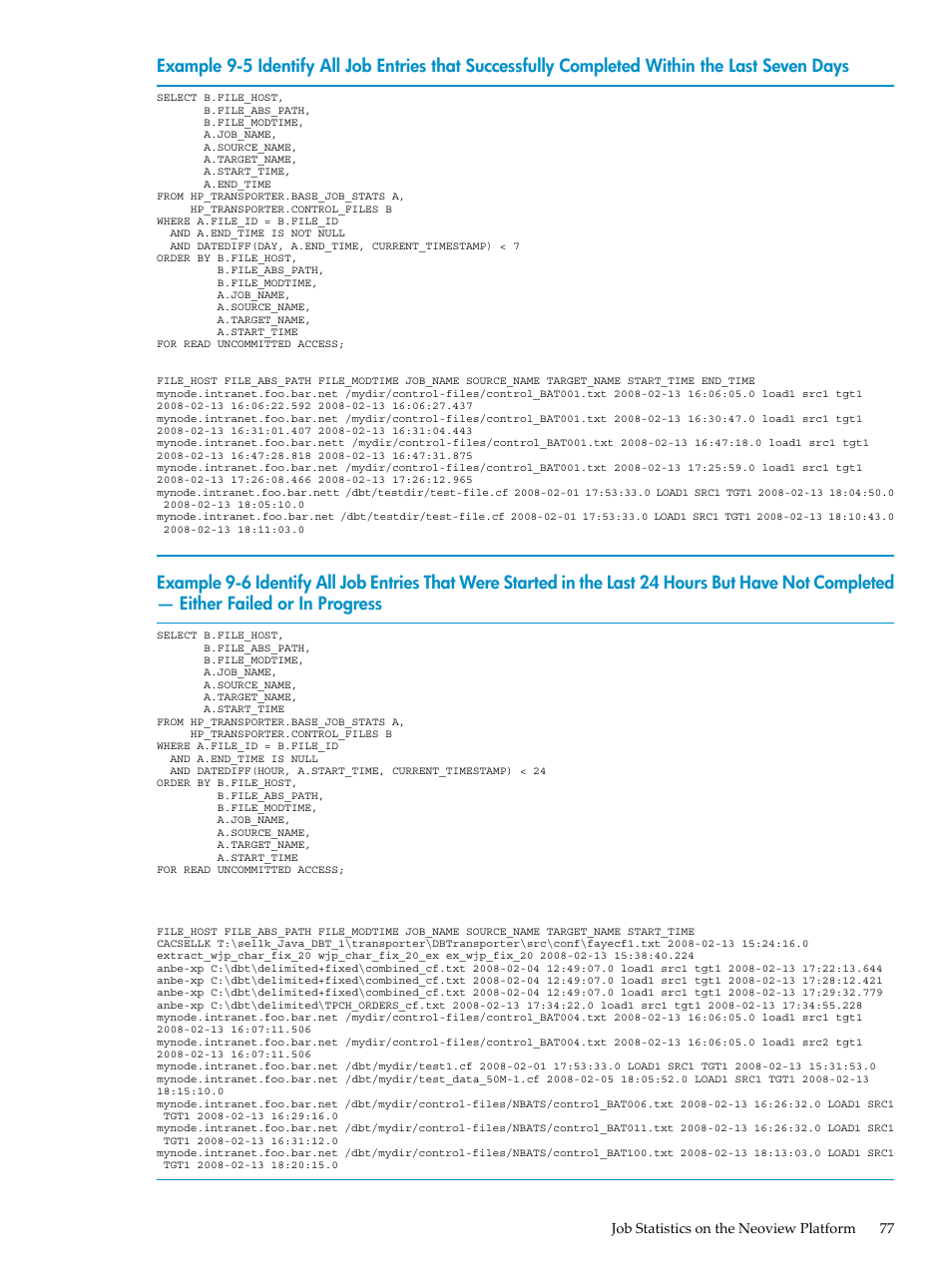 HP Neoview Release 2.4 Software User Manual | Page 77 / 124