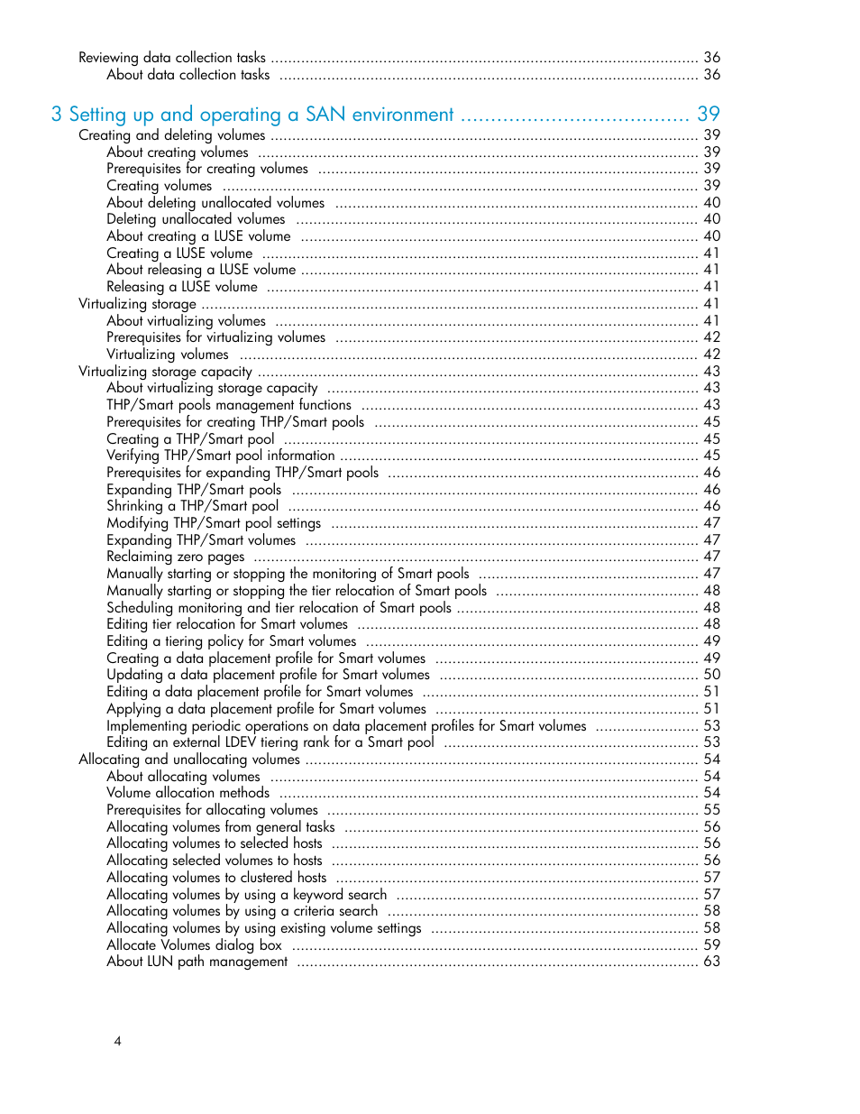 3 setting up and operating a san environment | HP XP Racks User Manual | Page 4 / 158