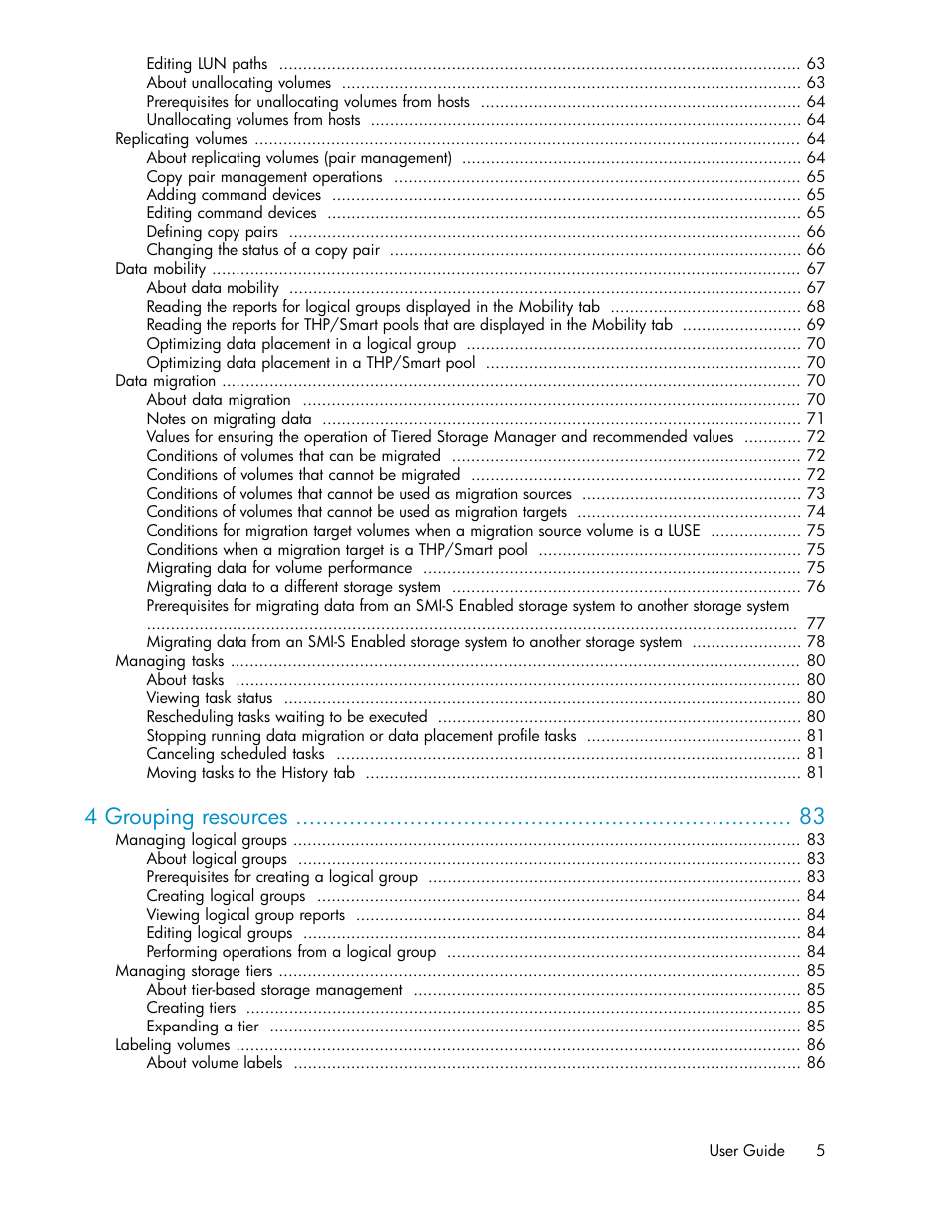 4 grouping resources | HP XP Racks User Manual | Page 5 / 158