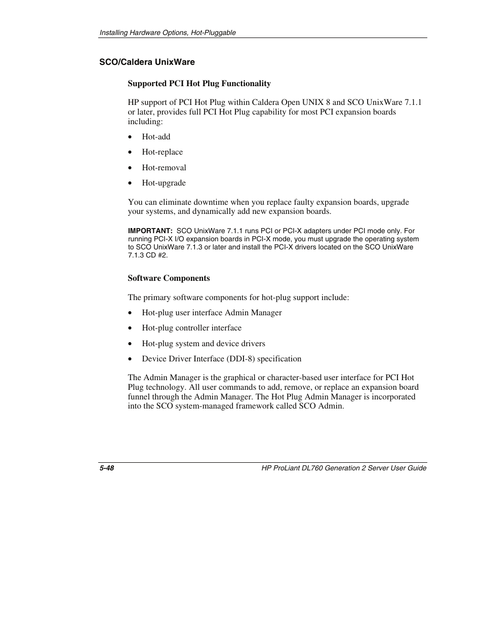 Sco/caldera unixware | HP ProLiant DL760 G2 Server User Manual | Page 163 / 299