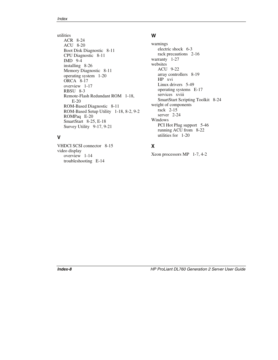 HP ProLiant DL760 G2 Server User Manual | Page 299 / 299