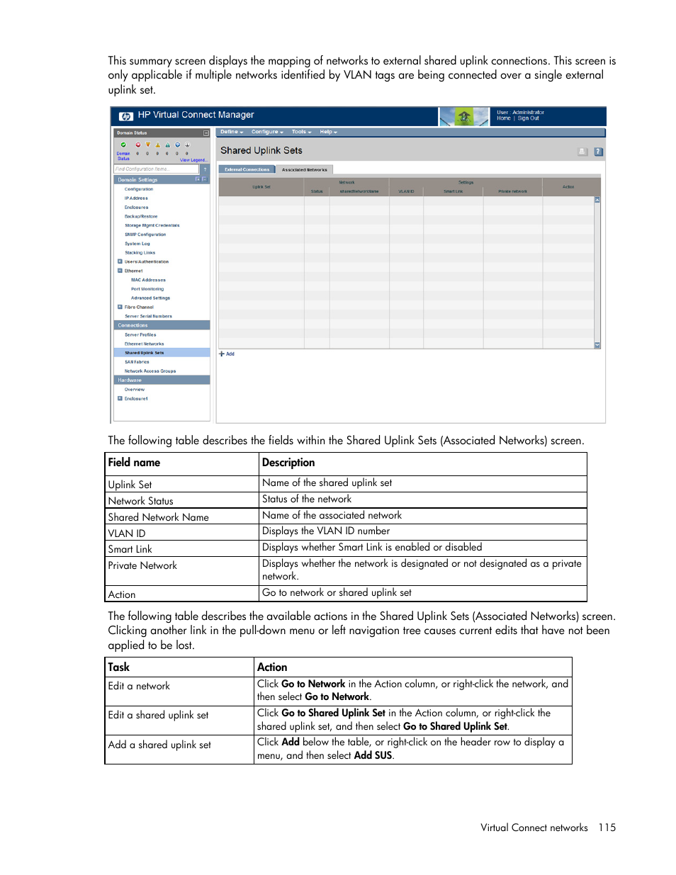 HP Virtual Connect 8Gb 24-port Fibre Channel Module for c-Class BladeSystem User Manual | Page 115 / 262
