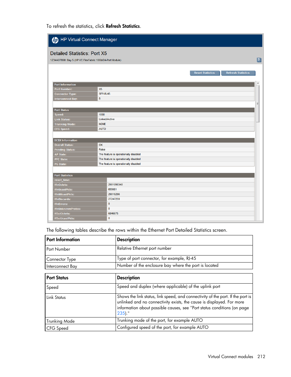 HP Virtual Connect 8Gb 24-port Fibre Channel Module for c-Class BladeSystem User Manual | Page 212 / 262