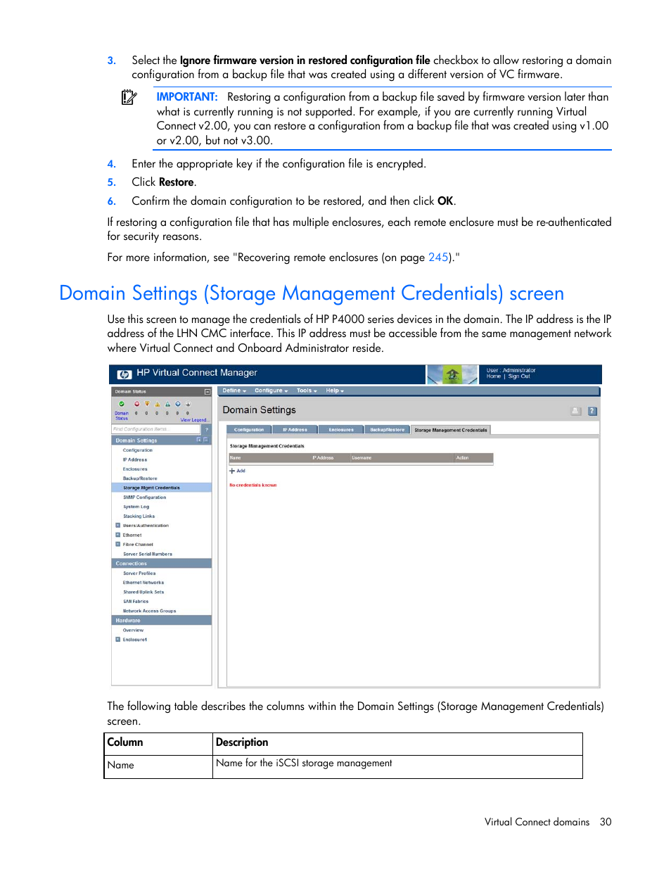 HP Virtual Connect 8Gb 24-port Fibre Channel Module for c-Class BladeSystem User Manual | Page 30 / 262