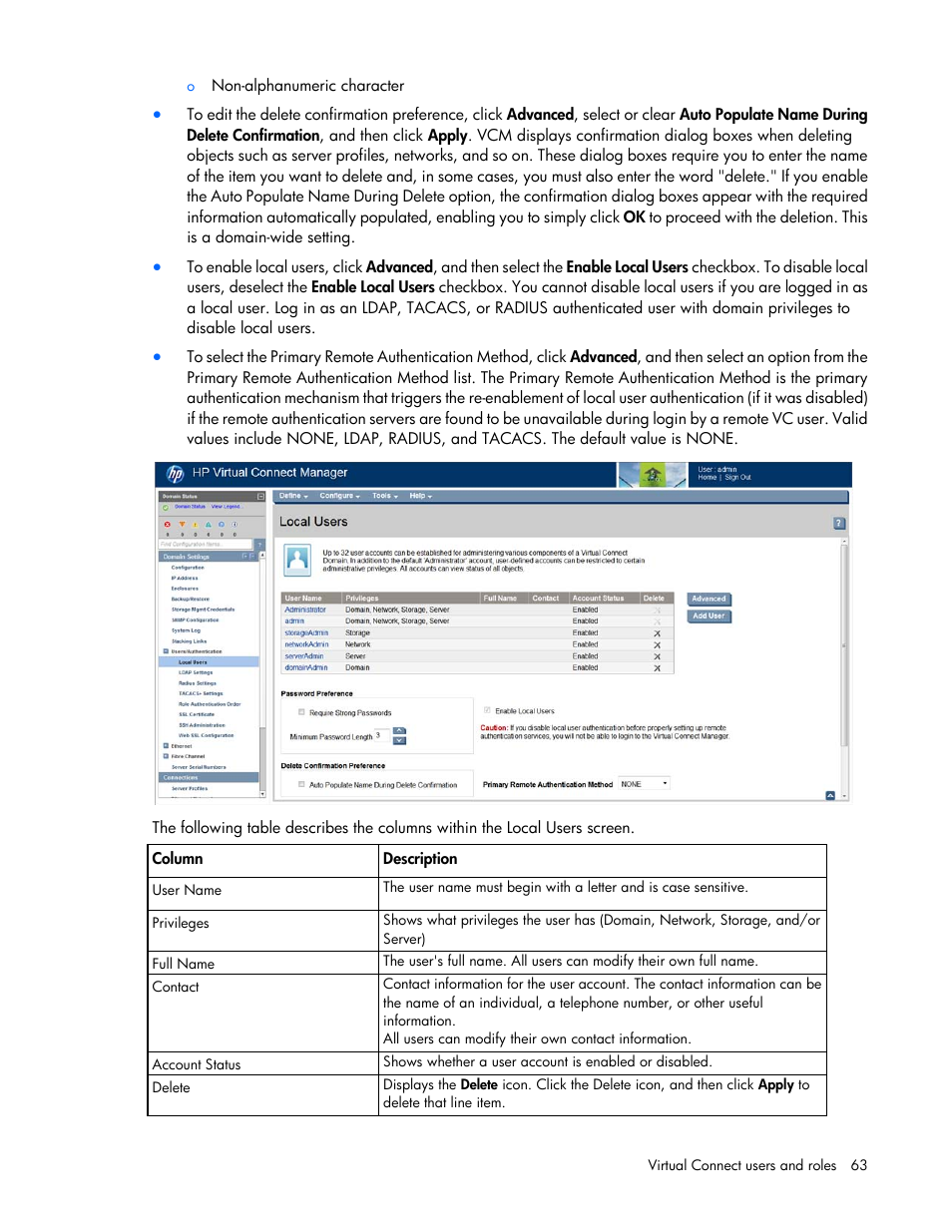 HP Virtual Connect 8Gb 24-port Fibre Channel Module for c-Class BladeSystem User Manual | Page 63 / 262