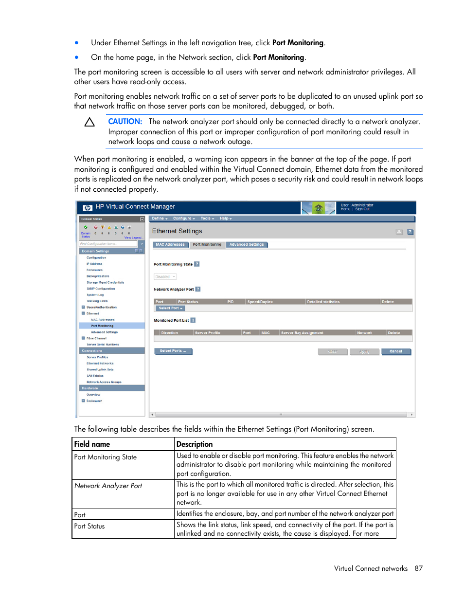 HP Virtual Connect 8Gb 24-port Fibre Channel Module for c-Class BladeSystem User Manual | Page 87 / 262
