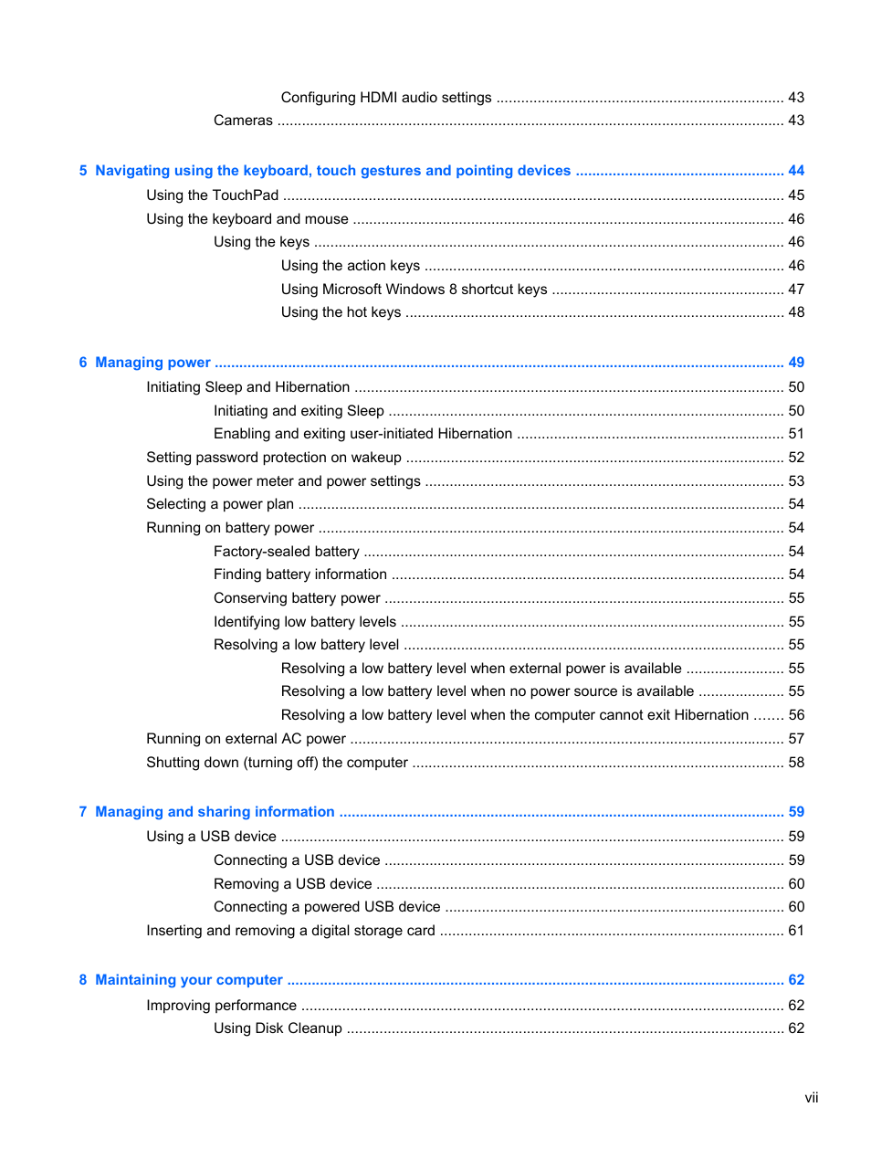 HP ENVY x2 CTO 11t-g000 User Manual | Page 7 / 93