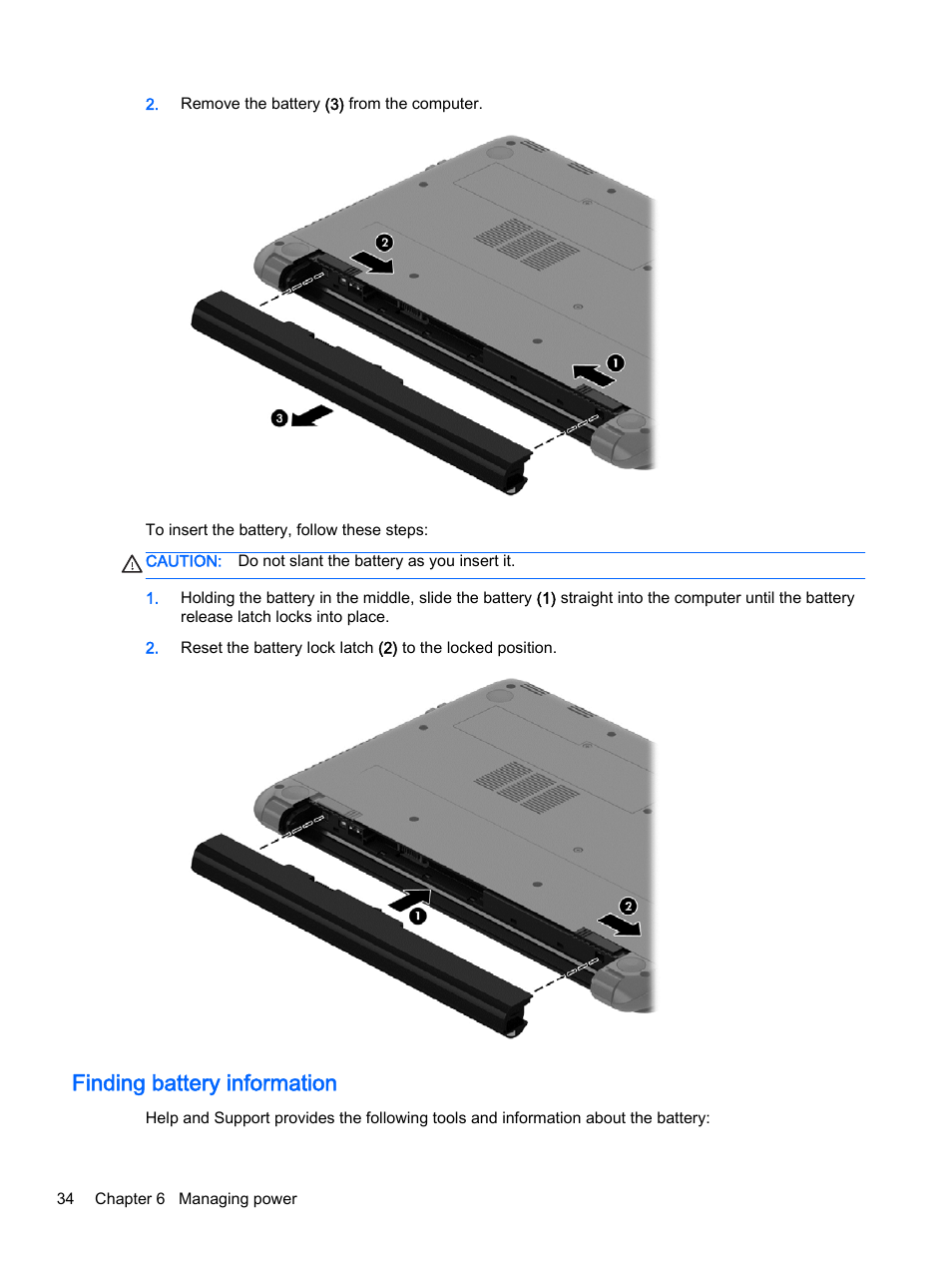 Finding battery information | HP 245 G3 Notebook PC User Manual | Page 44 / 83