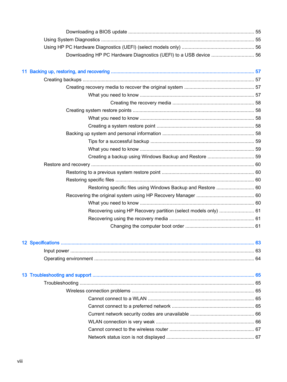 HP 245 G3 Notebook PC User Manual | Page 8 / 83