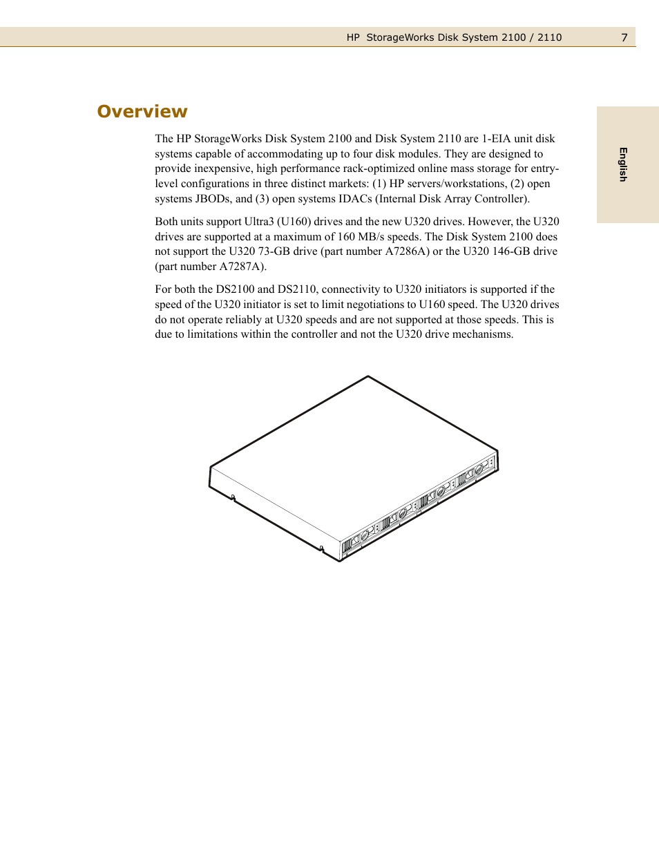 Overview | HP StorageWorks 2110 Disk System User Manual | Page 7 / 42