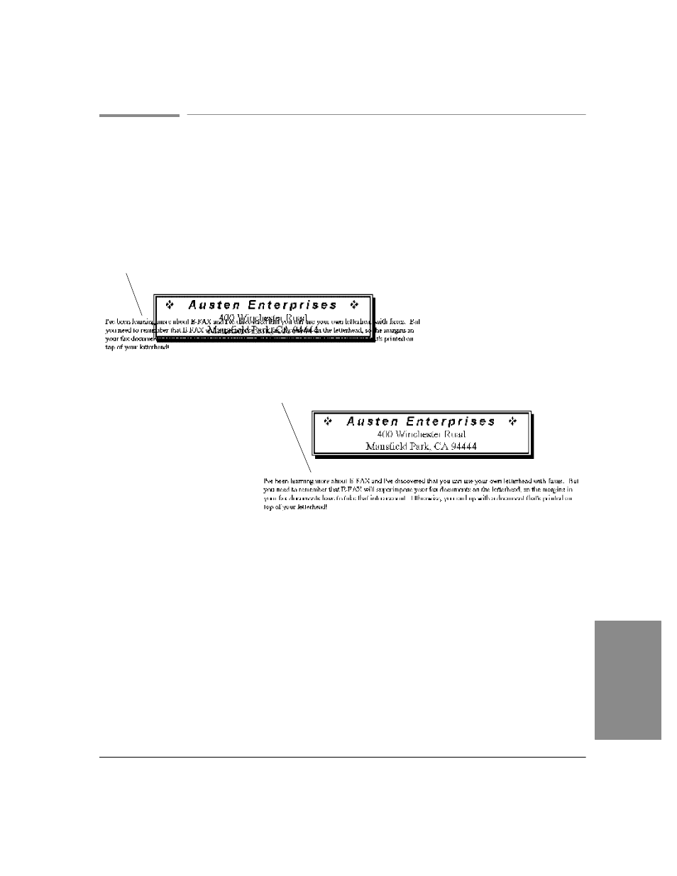 Using letterhead and second sheets in faxes | HP Officejet Lx All-in-One User Manual | Page 127 / 223