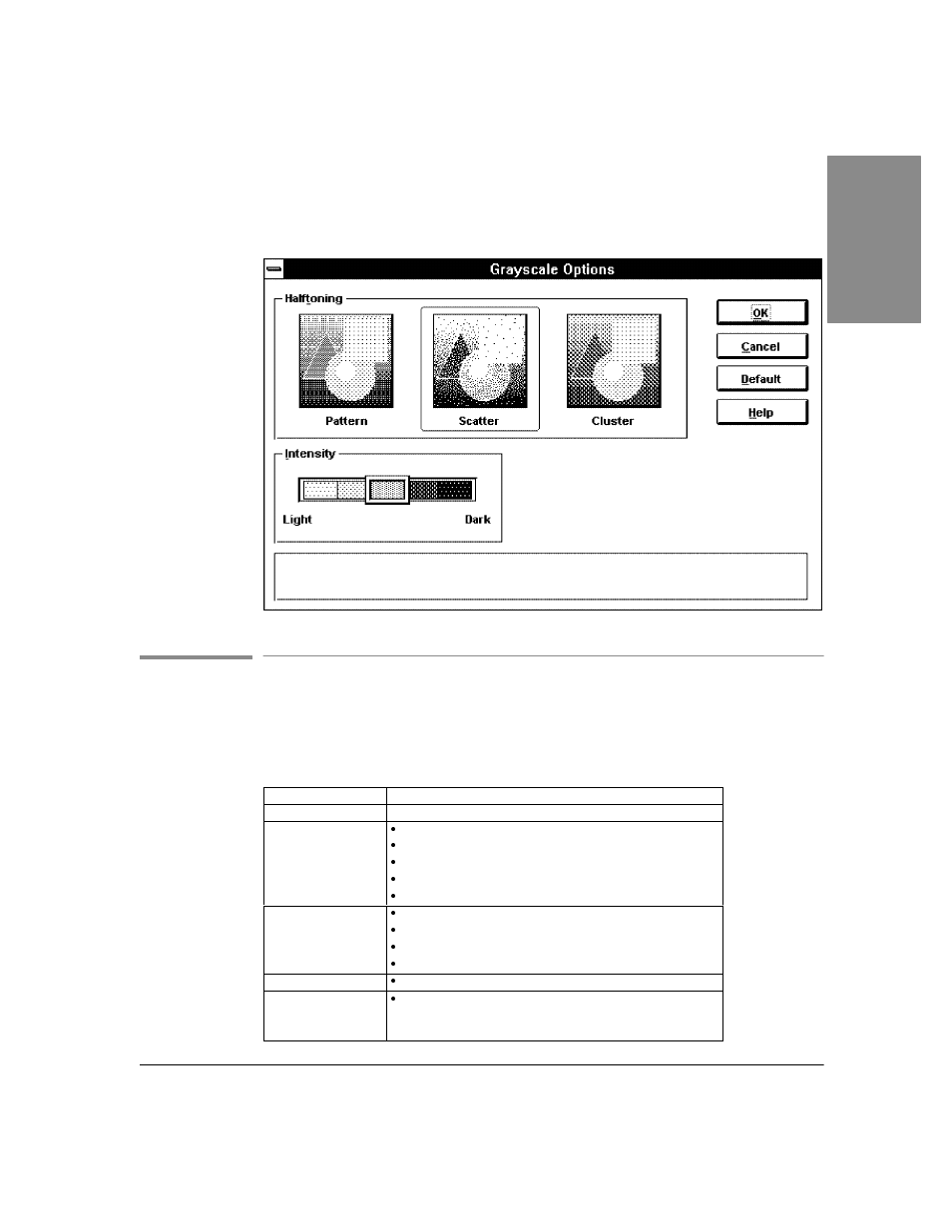 Reviewing the grayscale options, Choosing the grayscale options | HP Officejet Lx All-in-One User Manual | Page 145 / 223
