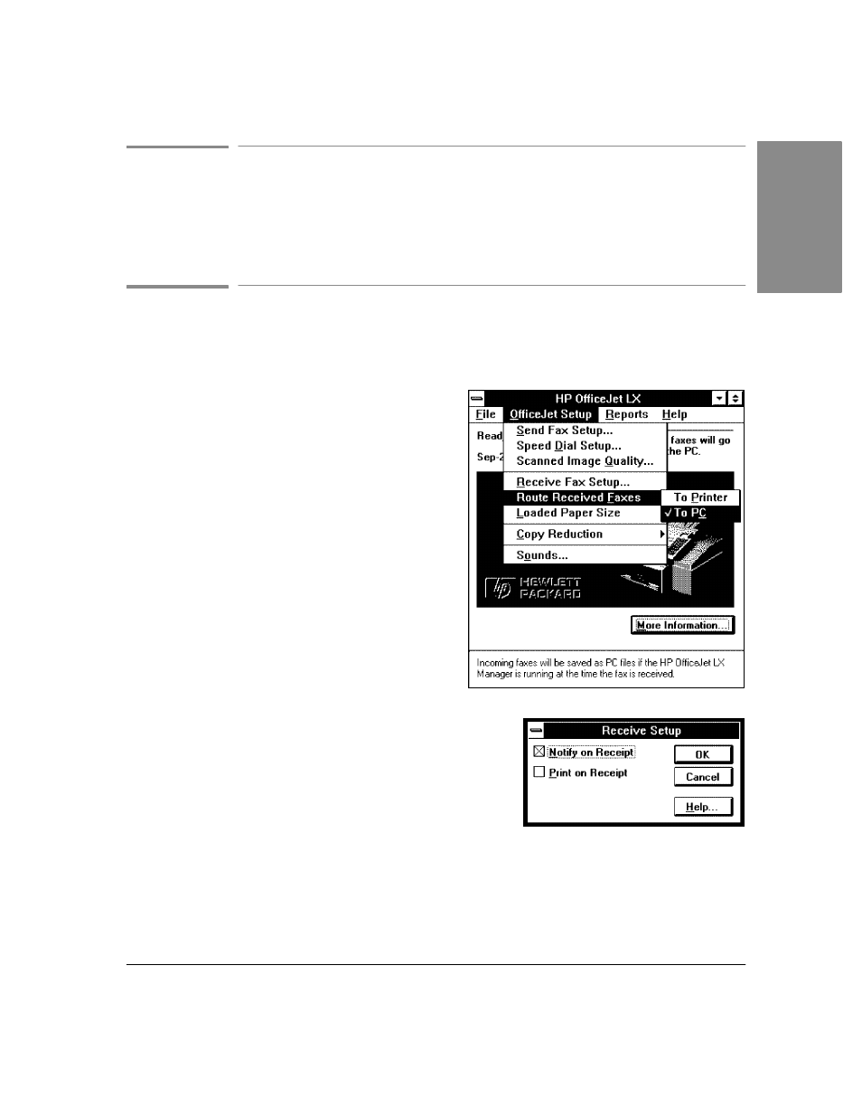 Receiving a fax to the hp officejet lx, Receiving a fax directly to your pc | HP Officejet Lx All-in-One User Manual | Page 16 / 223