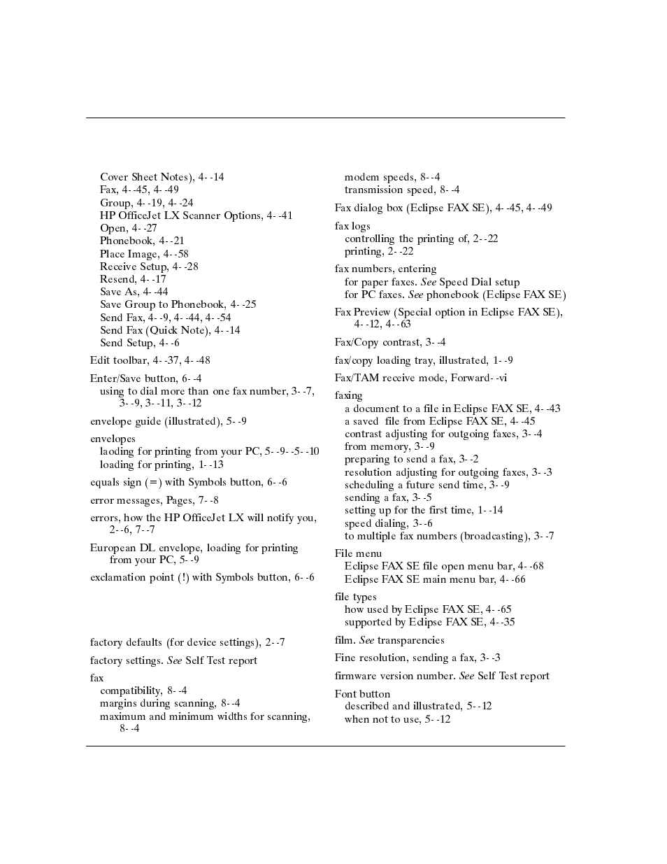 HP Officejet Lx All-in-One User Manual | Page 213 / 223