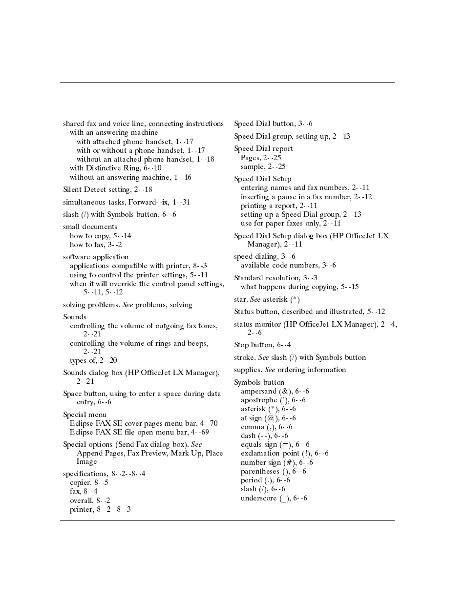 HP Officejet Lx All-in-One User Manual | Page 221 / 223
