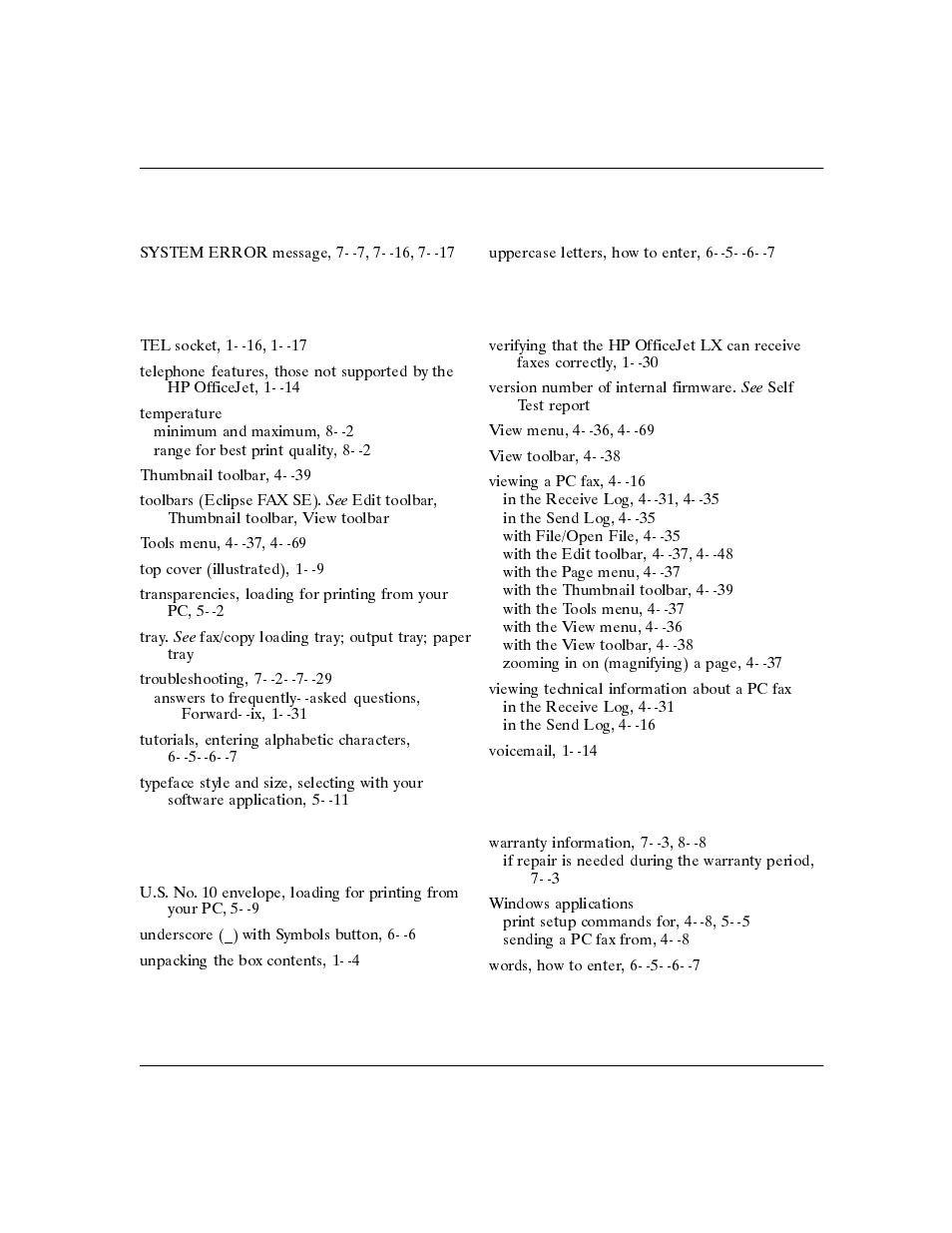 HP Officejet Lx All-in-One User Manual | Page 222 / 223