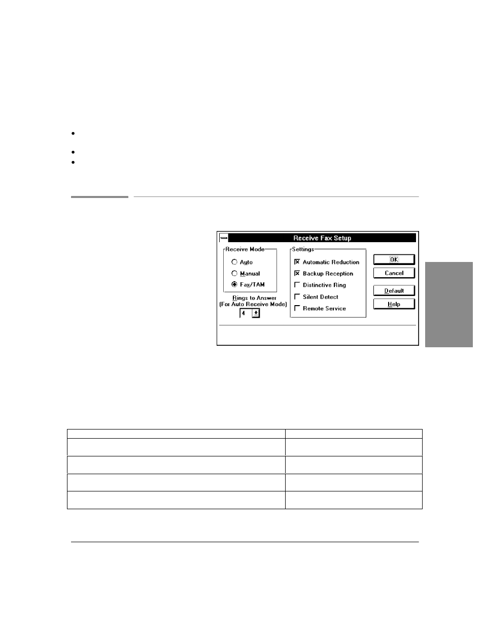 Using receive fax setup, Adjusting the resolution, Changing the receive mode | HP Officejet Lx All-in-One User Manual | Page 40 / 223