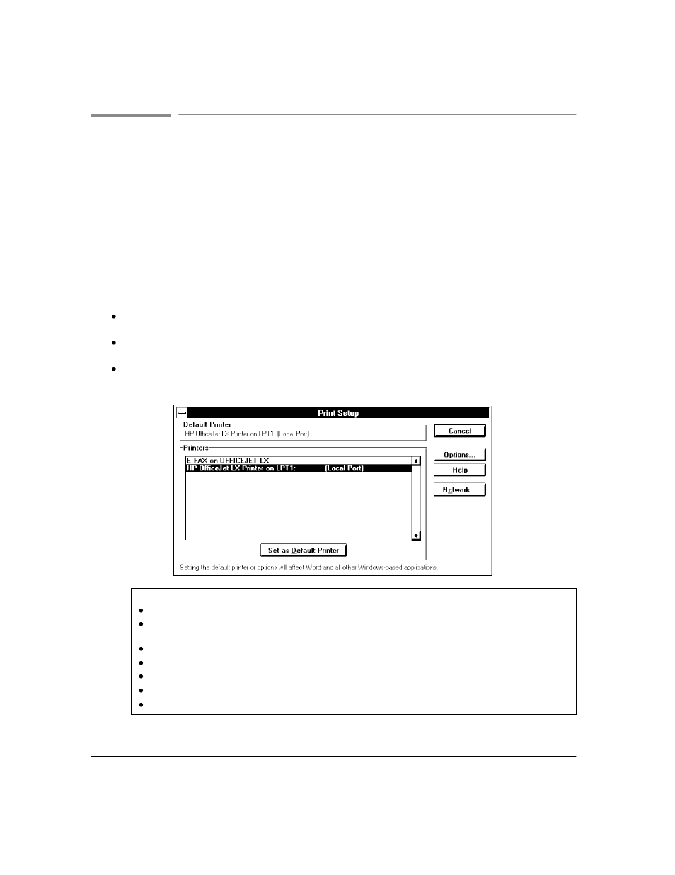 Sending a fax from a windows application | HP Officejet Lx All-in-One User Manual | Page 76 / 223