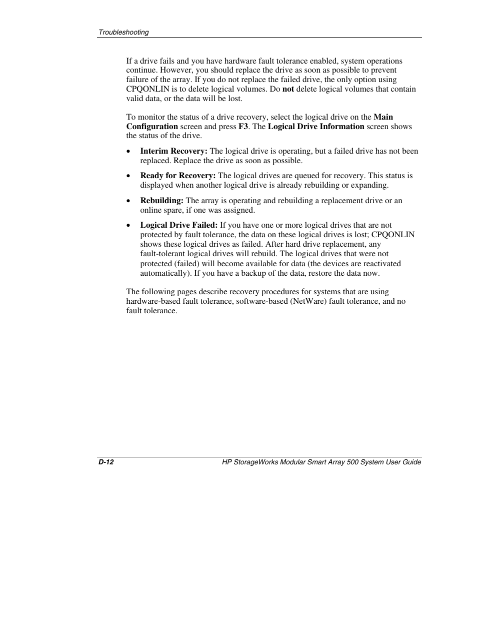 HP StorageWorks 500 Modular Smart Array User Manual | Page 145 / 157