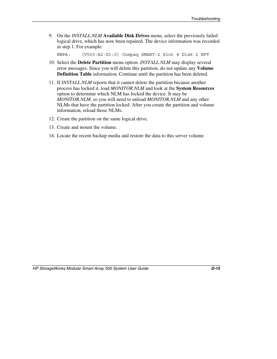 HP StorageWorks 500 Modular Smart Array User Manual | Page 148 / 157