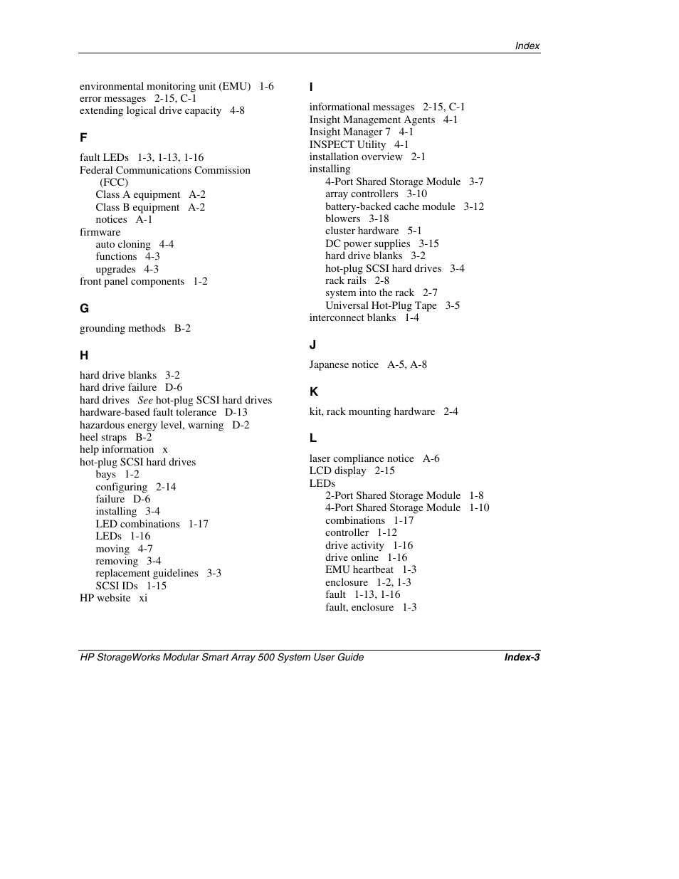 HP StorageWorks 500 Modular Smart Array User Manual | Page 154 / 157