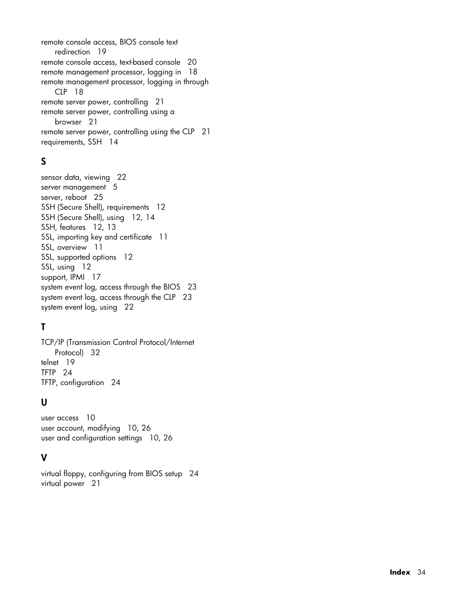 HP Lights-Out 100 Remote Management User Manual | Page 34 / 34