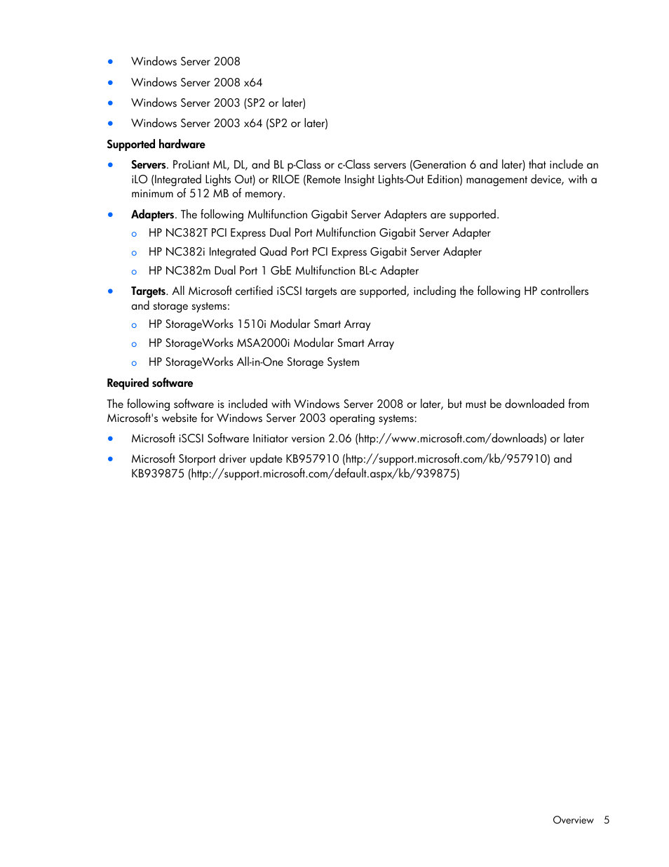 HP NC382i Integrated Dual Port PCI Express Gigabit Server Adapter User Manual | Page 5 / 25