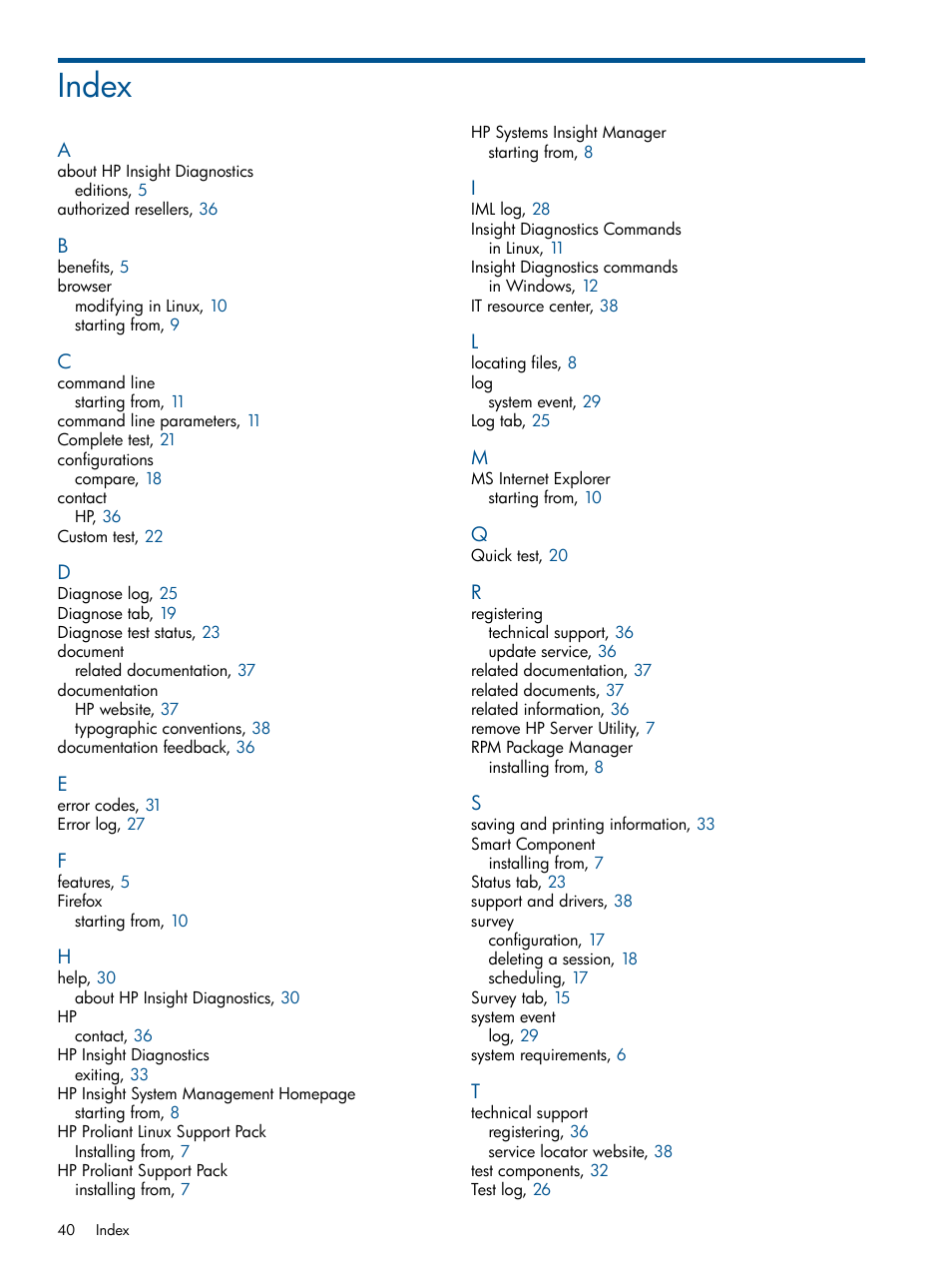 Index | HP ProLiant SL230s Gen8 Server User Manual | Page 40 / 41