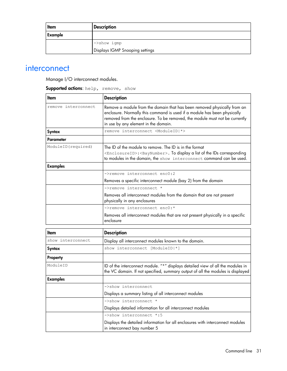 Interconnect | HP Virtual Connect 1.10Gb-F Ethernet Module for c-Class BladeSystem User Manual | Page 31 / 90